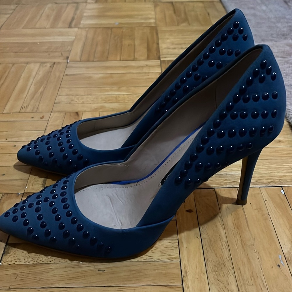 Blue studded French Connection heels